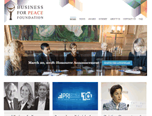 Tablet Screenshot of businessforpeace.org